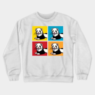 Pop Ferret Art - Cute Ferrets Crewneck Sweatshirt